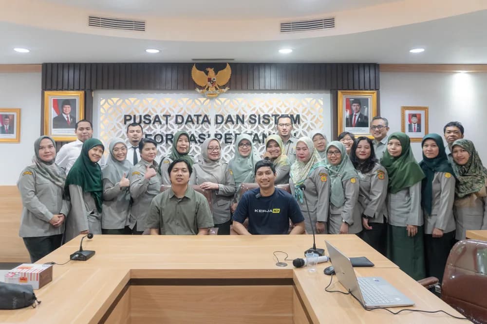 Corporate training KERJA.ID di Pusat Data dan Sistem Informasi Pertanian, Kementerian Pertanian RI